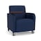 Lesro Siena Lounge Reception Guest Chair W/ Swivel Tablet, 27 in W 29.5 in L 32.5 in H SN1101 - alternate 1